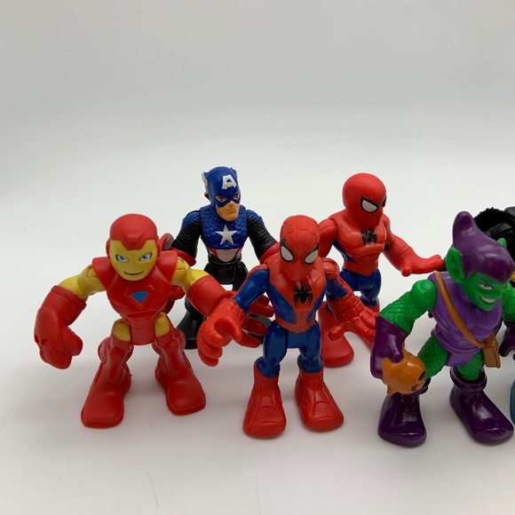 Hasbro Playskool Marvel and DC Comics Superheros Mini Figurines Set of 7 - Picture 3 of 10